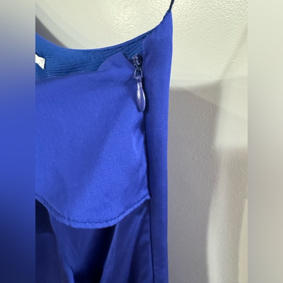 Collective Concepts Small Royal Blue One Shoulder Ruffle Dress. - Picture 3 of 5